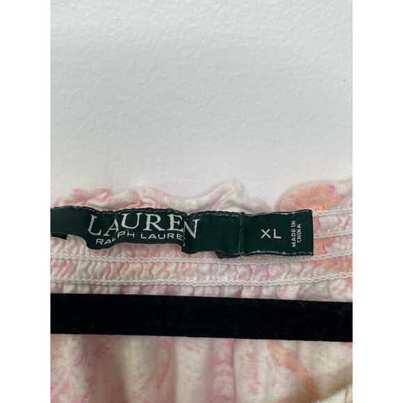 Lauren Ralph Lauren Peasant Floral Cap Sleeve Paisley Blouse Top Cottage Boho XL - Picture 4 of 8